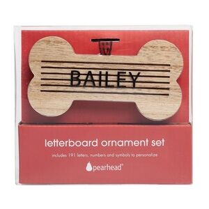 ‼️RARE‼️🎸Pearhead🎸🔥NWT🔥Wooden Bone Letterboard Ornament
